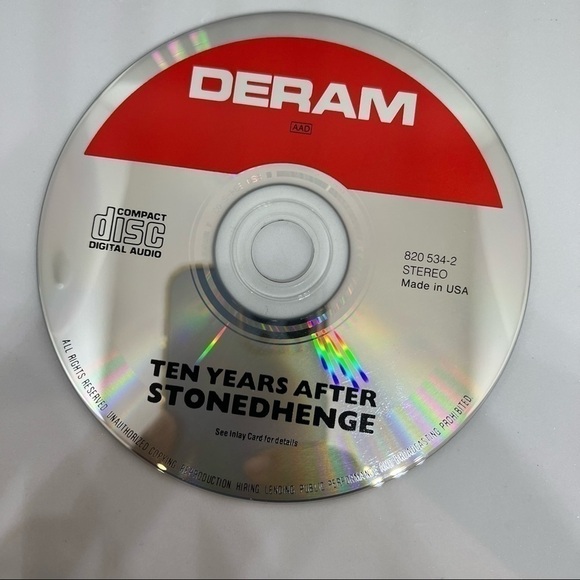 EUC-TEN Years After Stonedhenge (CD, May-1989, Deram (USA) Rare - Picture 3 of 11